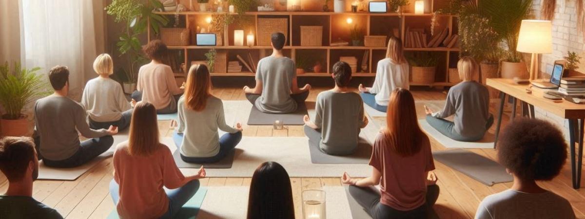 Online meditation session